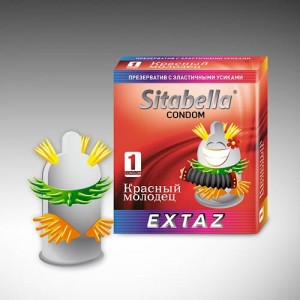 1262 - Презервативы Sitabella EXTAZ Красный молодец