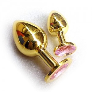 019 Golden Butt Plug Pink Large