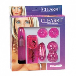 50069 Набор  вибромассажеров CLEARKIT SEE THRU SEX TOYS